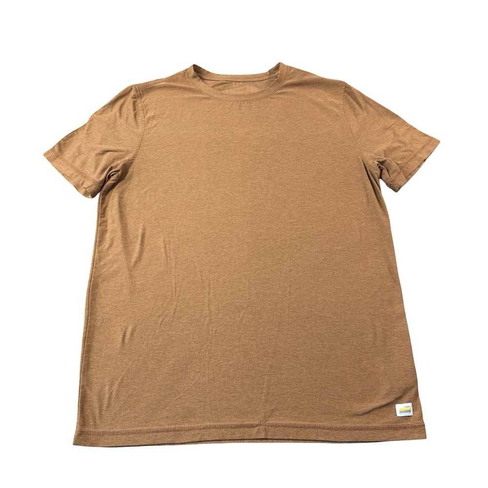 Vuori Mens Strato Tech Tee Brown Short Sleeve Performance Shirt V126 S